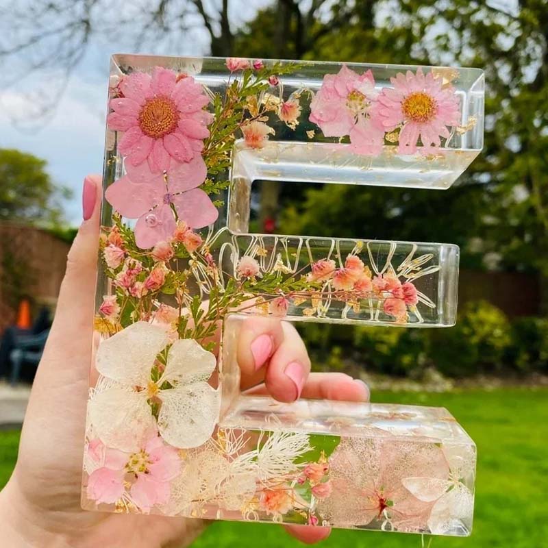 Frendorf | Nachtlicht aus Kunstharz mit Blumenmuster