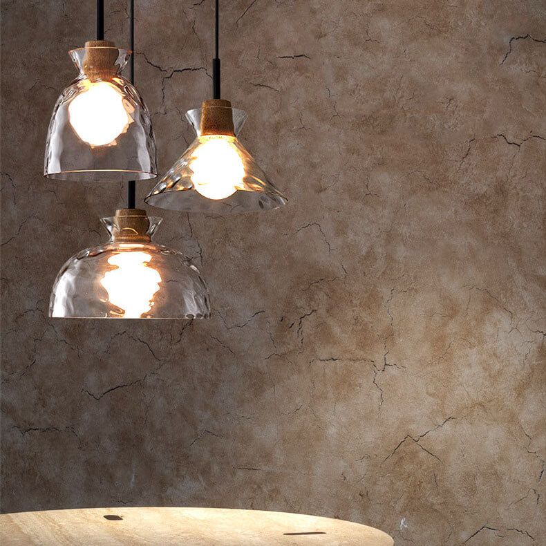 Frendorf | LumaCrystal Nordic Pendelleuchte | Klar geriffeltes Glas | 1-Licht | Skandinavisches Design | Deko für Zuhause