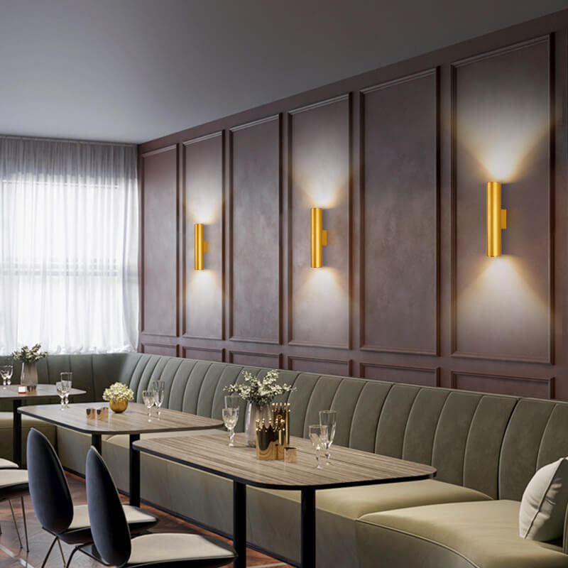 Frendorf | LightVibe Aluminium Wandleuchte Zylinder | 2-flammig | Modernes Design | Innen & Außen