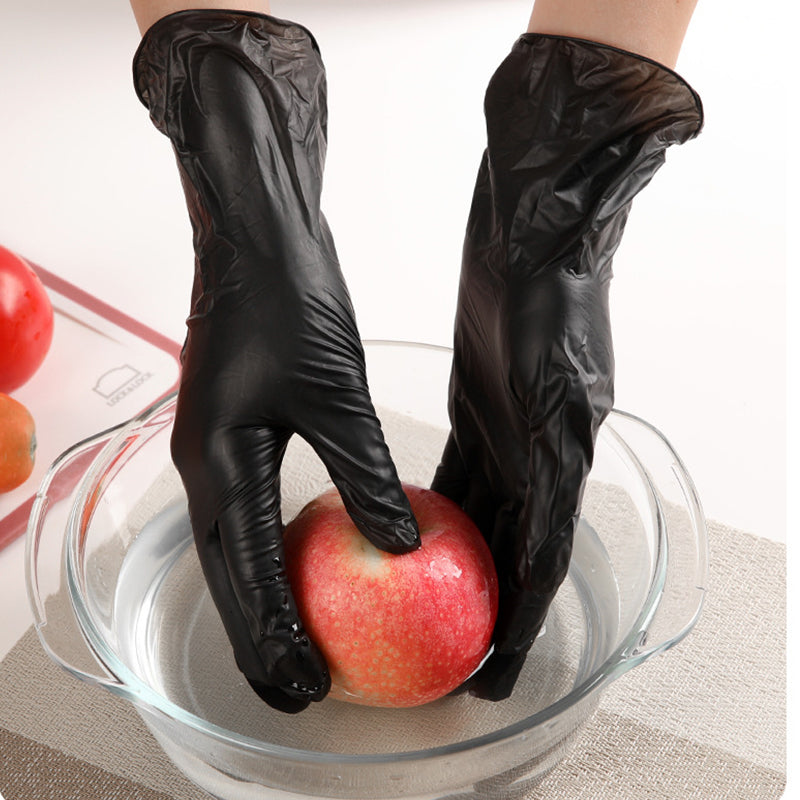 Frendorf | 100 Stück Einweg schwarze Nitrilhandschuhe