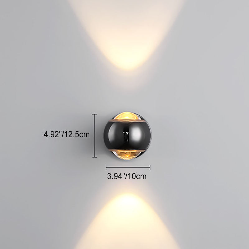 Frendorf | Arcano LED Wandleuchte | Nordic Design | Halbrundes Aluminium | Up-Down Beleuchtung für Schlafzimmer