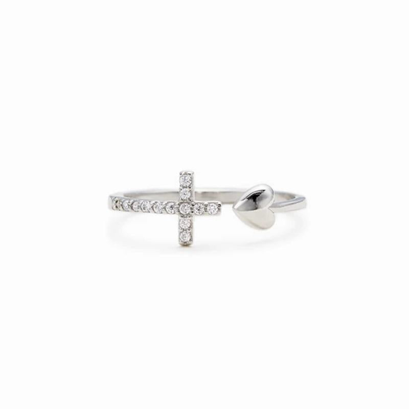 Frendorf | Love S925 Sterling Silber Kreuz Ring