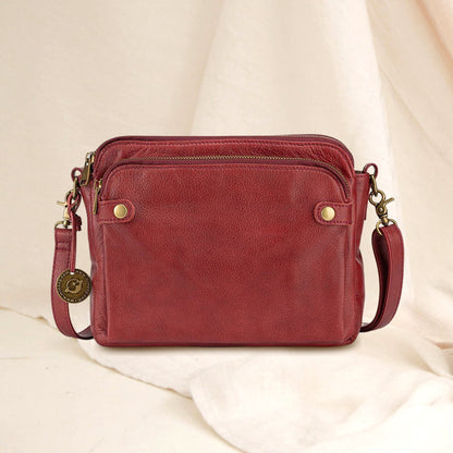 Frendorf | Drei-Lagen-Leder-Crossbody-Schulter- & Clutch-Tasche