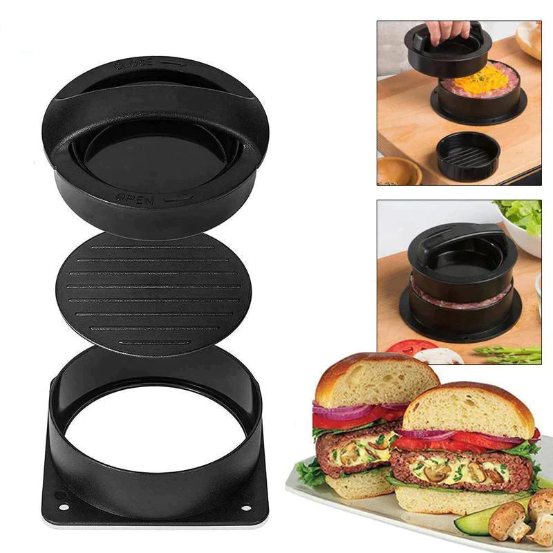 Frendorf | 🍔3 in 1 Gefüllte Hamburger Presse Patty Maker