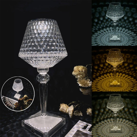 Kristalltischlampe