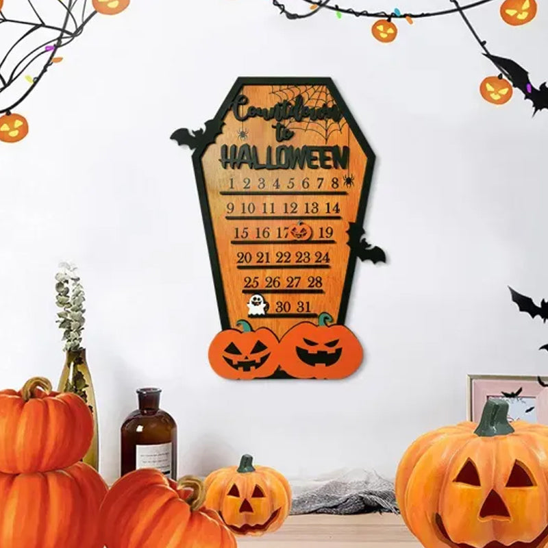 Frendorf | Holz Adventskalender Countdown zu Halloween/Weihnachten