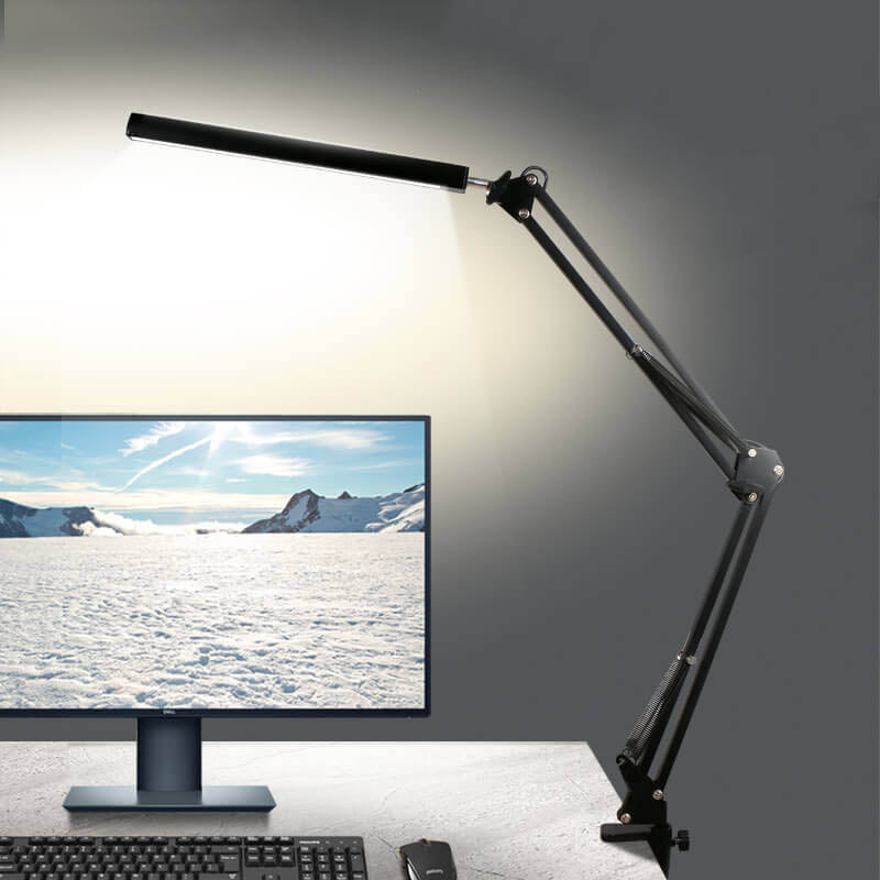 LED Klappbarer Langer Arm Clip Augen Schutz USB Lese Tischlampe