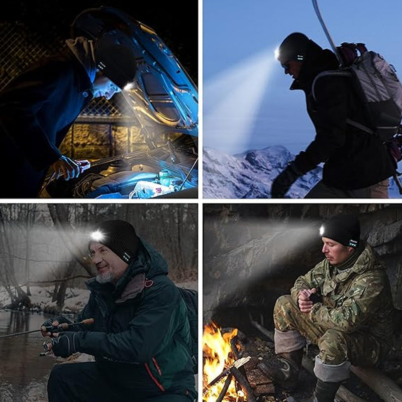 Frendorf | Bluetooth-Mütze mit LED-Licht und abnehmbaren Lautsprechern