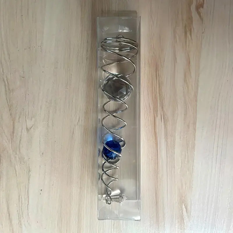 Frendorf | Windspiel Dekor Kristall Blickball Spiral Schwanz Windspinner Stabilisator