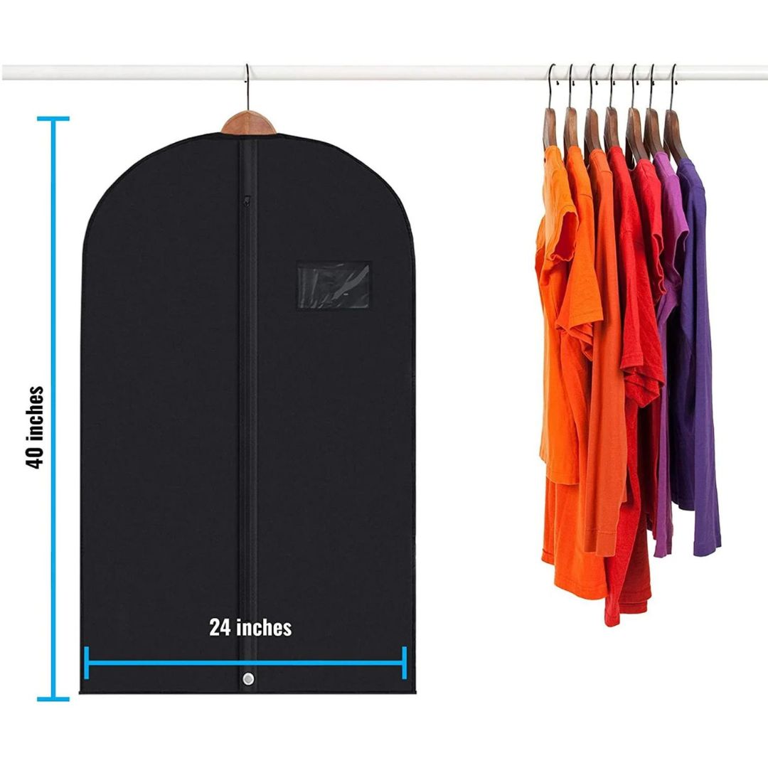 5 Premium Kleidersäcke - Mit durchsichtiger Fenster, wasserabweisend - 40"/54" Zoll