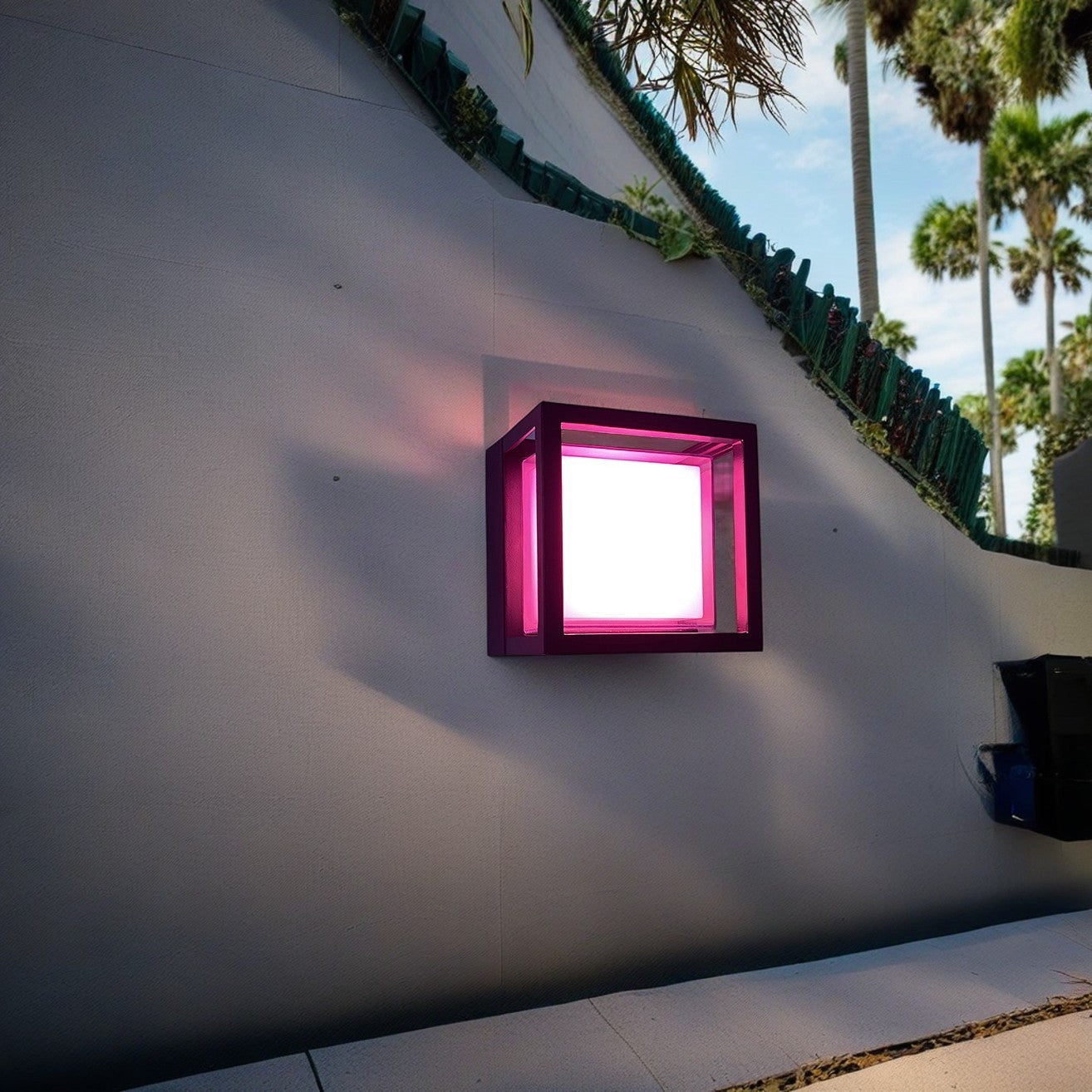 Frendorf | LumenSquare Waterproof LED Außenwandleuchte | Zeitloses Aluminium-Acryl Design | Garten- und Terrassenbeleuchtung