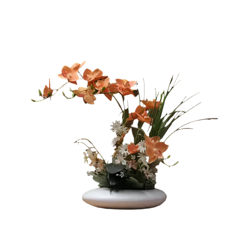 Frendorf | OrchidElegance künstliches Orchideensortiment – Lebensechte Blumenarrangement in einer modernen Vase