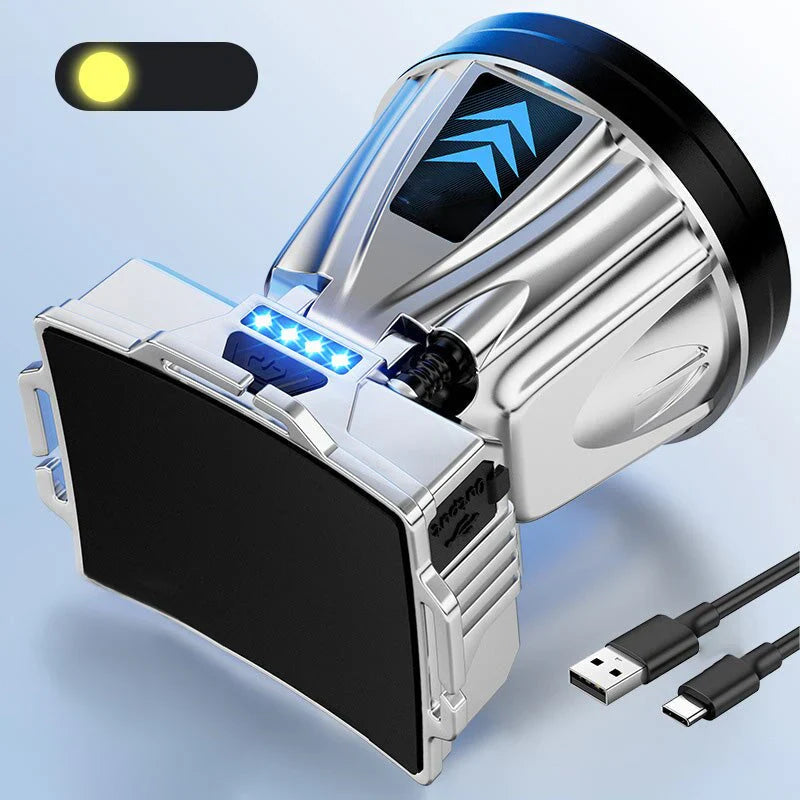 Frendorf | Breitstrahlende LED-Stirnlampe mit Powerbank-Funktion und USB-Ladeanschluss