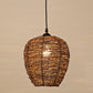 Frendorf | RattanDome Retro Pendelleuchte | Handgewebtes Rattan-Design | 1-Licht | Natürliche Wohnbeleuchtung