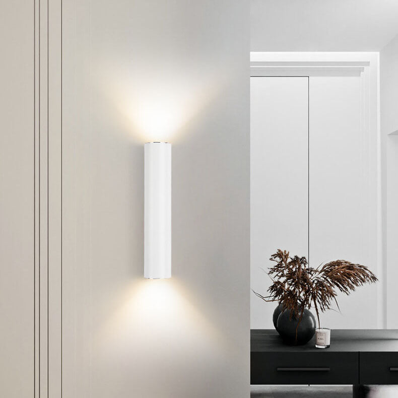 Frendorf | LightVibe Aluminium Wandleuchte Zylinder | 2-flammig | Modernes Design | Innen & Außen