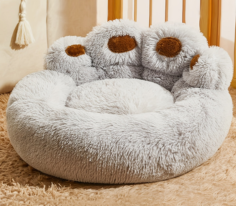 Frendorf | Waschbares Haustierbett CozyPaw mit pfotenförmigem Design
