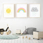 Moderne Cartoon Regenbogen - Leinwand Wand Kunst Gemälde