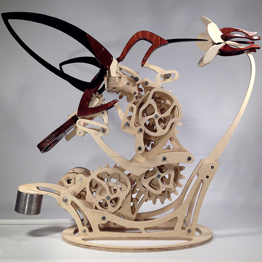 Holz Kinetische Kolibri Skulptur