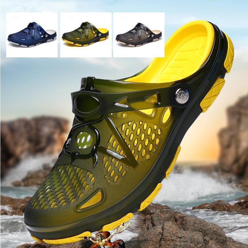 Frendorf | Herren Strandsandalen Atmungsaktiv Mesh Strand Pantoffel