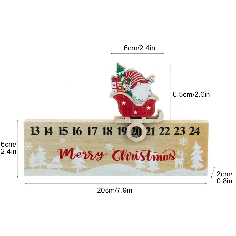 Frendorf | Frohe Weihnachten Holz Mobile Weihnachtsmann Kalender Ornament