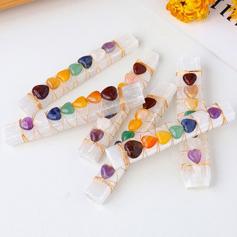 Frendorf | SoulPurity Selenit Riegel zur Chakra-Reinigung | Kristalltherapie | Energetische Reinigung | Spirituelles Werkzeug