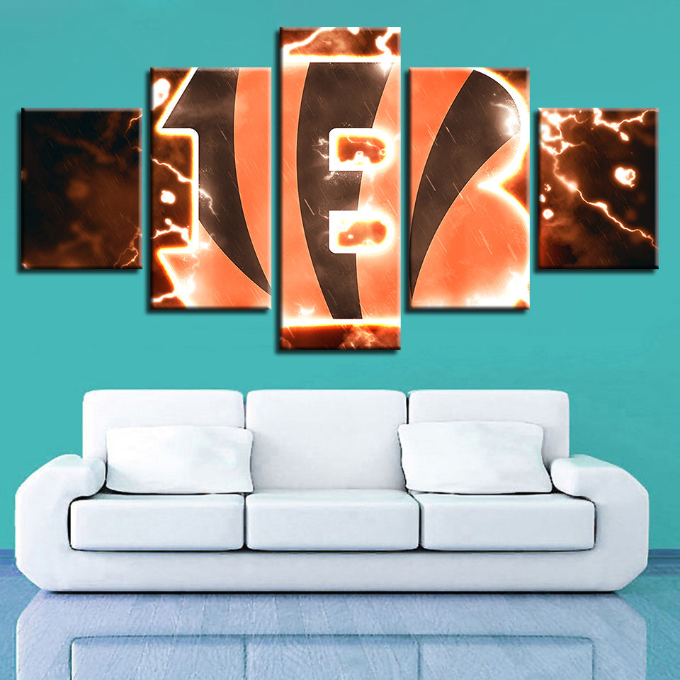 Cincinnati Bengals 5 Teiliges-Canvas Wandkunst Gemälde