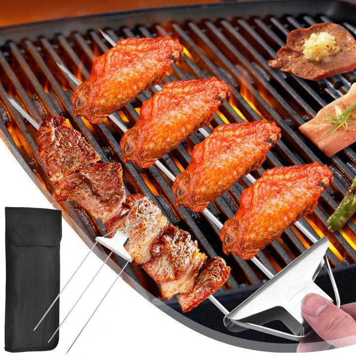 Frendorf | 3-Way Grill Skewers, Stainless Steel Skewers for BBQ