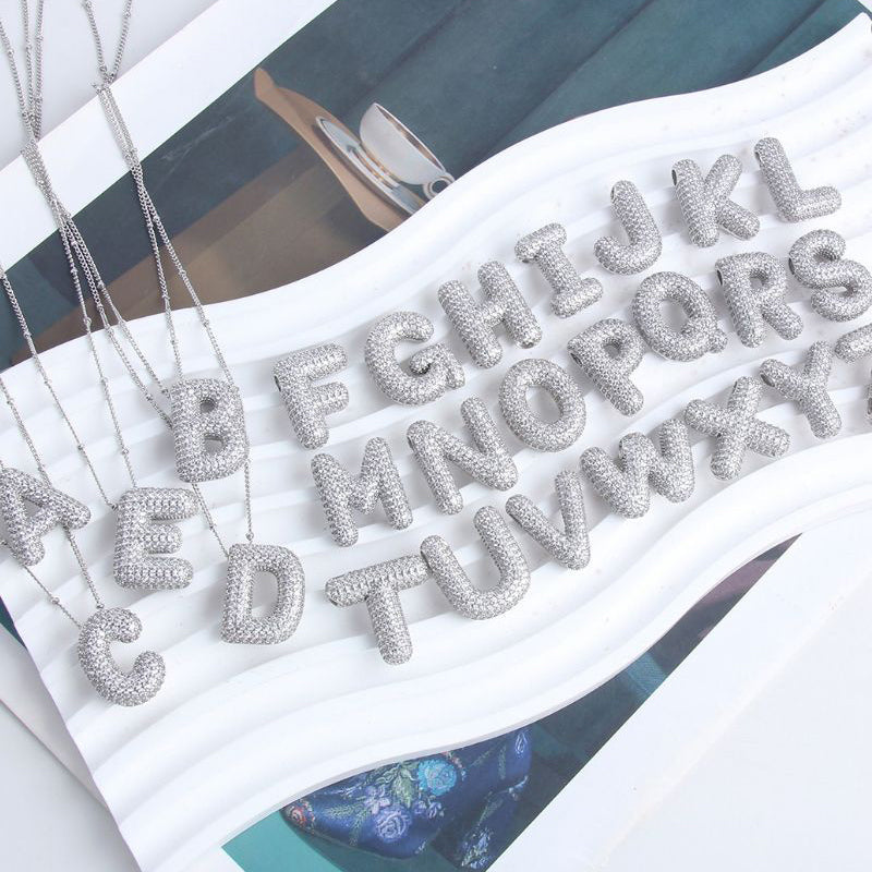 Frendorf | Alphabet-Diamant-Anhänger-Halskette