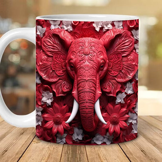3D Elefant Blumen Becher