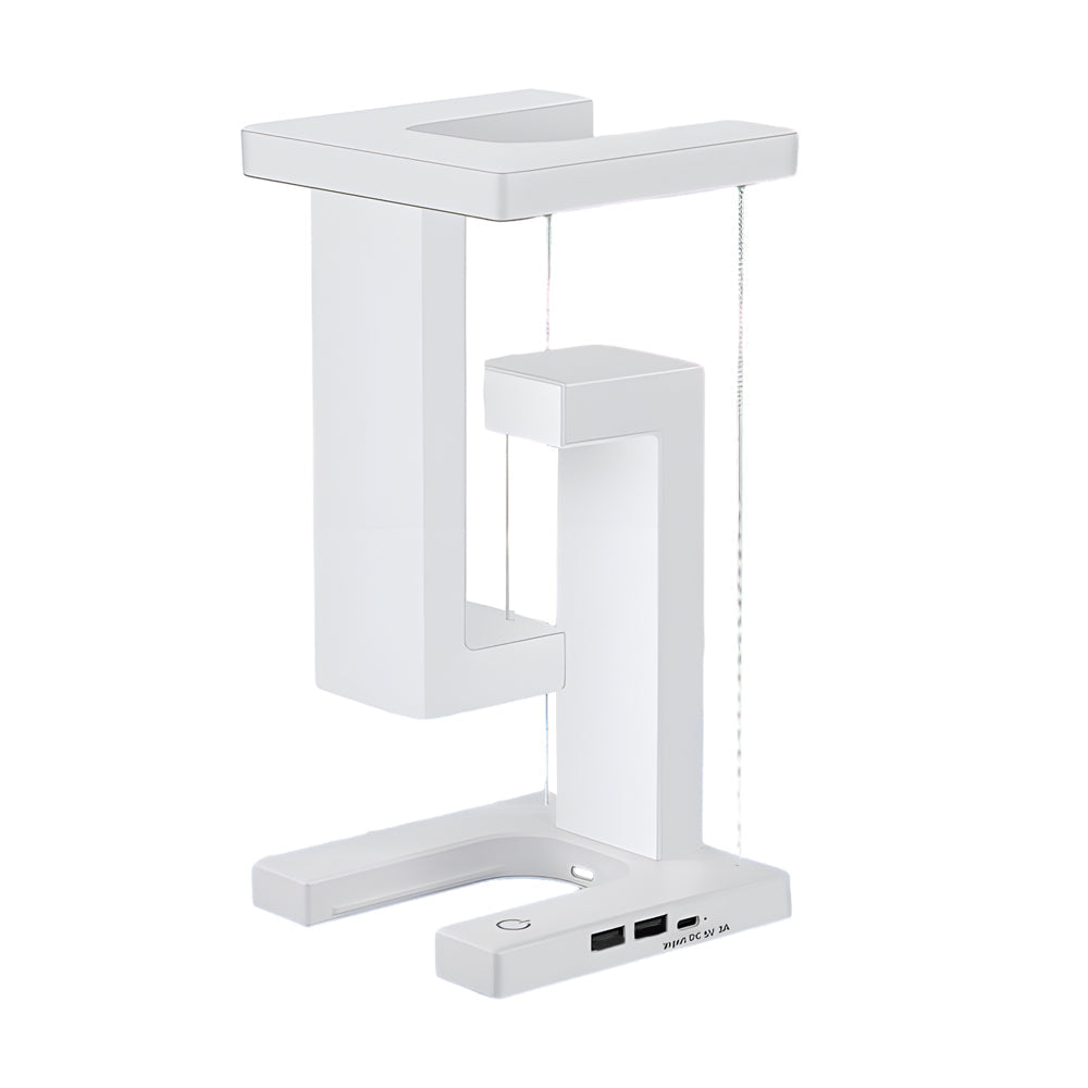 Schwebende Anti-Gravity Tischlampe mit kabelloser Aufladung und LED-Beleuchtung | GravityGlow