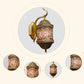 Frendorf | ZyraGlow Wandleuchte | Südostasiatisches Hohlmetall-Design | 1-flammige Lampe in Rosa