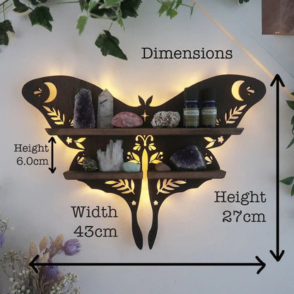 Frendorf | Luna Moth Lampe Kristallregale