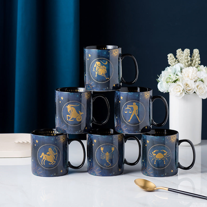 Frendorf | 12 Sternzeichen Tasse Kobaltblau Keramische Kaffeetasse