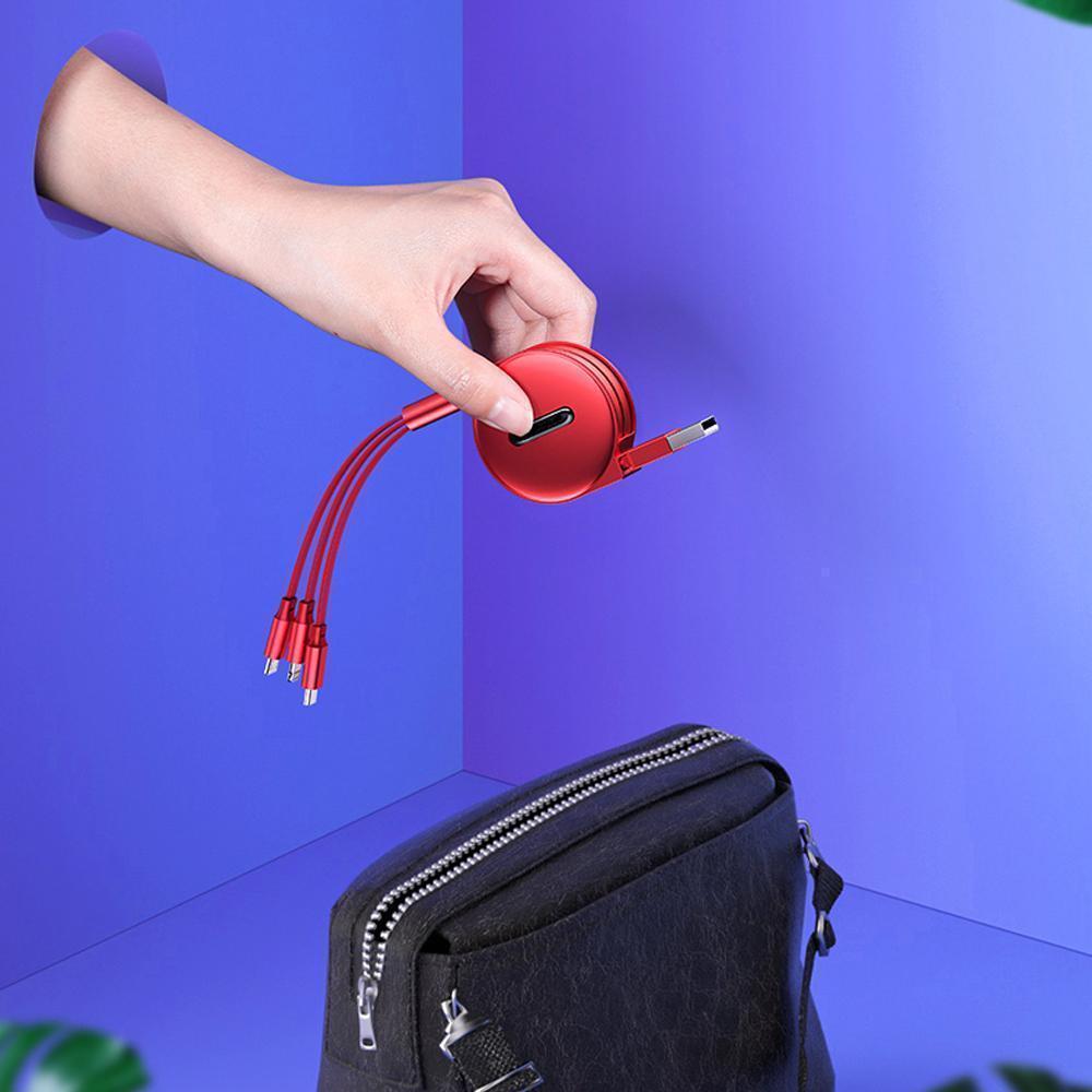 Frendorf | 3-1 Verlängerbares Ladekabel für IOS, Micro und Type-c