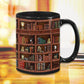 Frendorf | Bücherregal Keramikkaffeebecher - Geschenk für Katzenbuchliebhaber