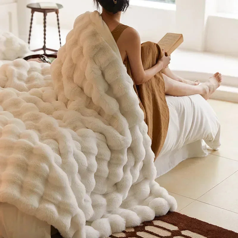 Frendorf | Fluffy Decke aus Kunstfell - VeluLuxe