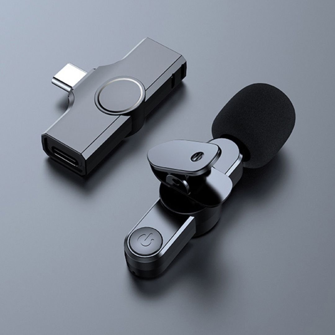 Frendorf | Kabelloses Mini-Mikrofon für Smartphone – Lavalier-Mikrofon mit Rauschunterdrückung & 10h Akku
