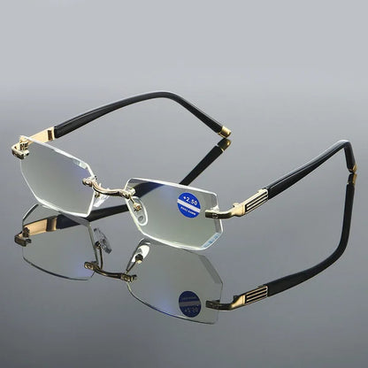 Frendorf | 2024 neue hohe Härte Anti-Blau Licht Saphir Lesebrille Dual Focus Intelligente Lesebrille