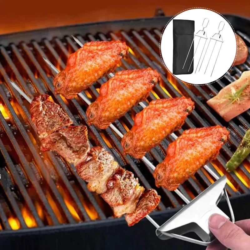 Frendorf | 3-Way Grill Skewers, Stainless Steel Skewers for BBQ