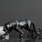 Geometrische Pantherstatue der modernen Kunst