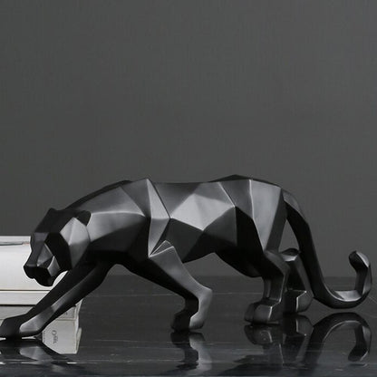 Geometrische Pantherstatue der modernen Kunst