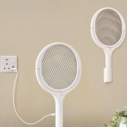 Frendorf | Wiederaufladbare elektrische Fliegenklatsche mit rotierendem Kopf und Sicherheitsnetz