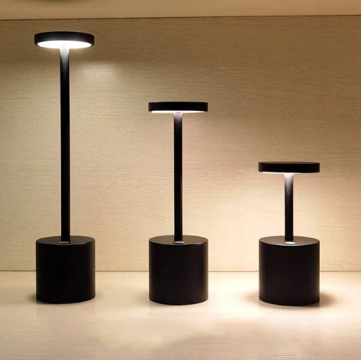 Frendorf | LumaLite Wiederaufladbare LED-Tischlampe | Kabellos | Dimmbar | Modernes Design für Restaurants und Zuhause