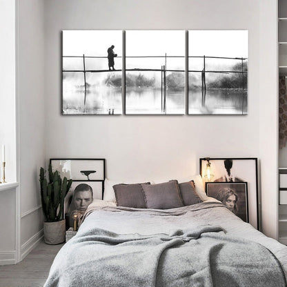 Water Bridge-Canvas Wall Art Painting 3 Pieces
