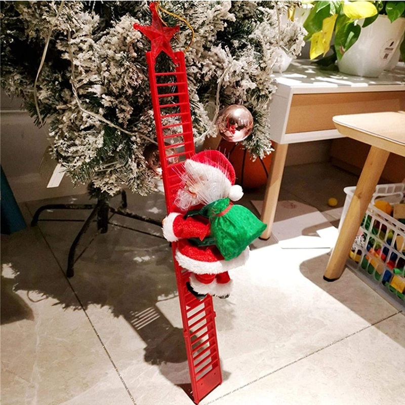 Frendorf | 🎅Elektrischer Weihnachtsmann mit Leiter und Musik