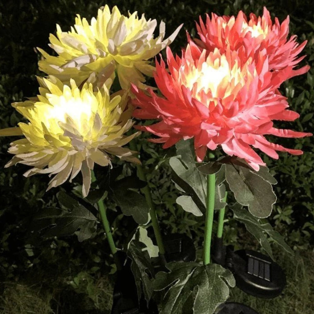 Frendorf | BloomGlow solarbetriebene Gartenlampen – Farbwechselnde LED-Außendekoration