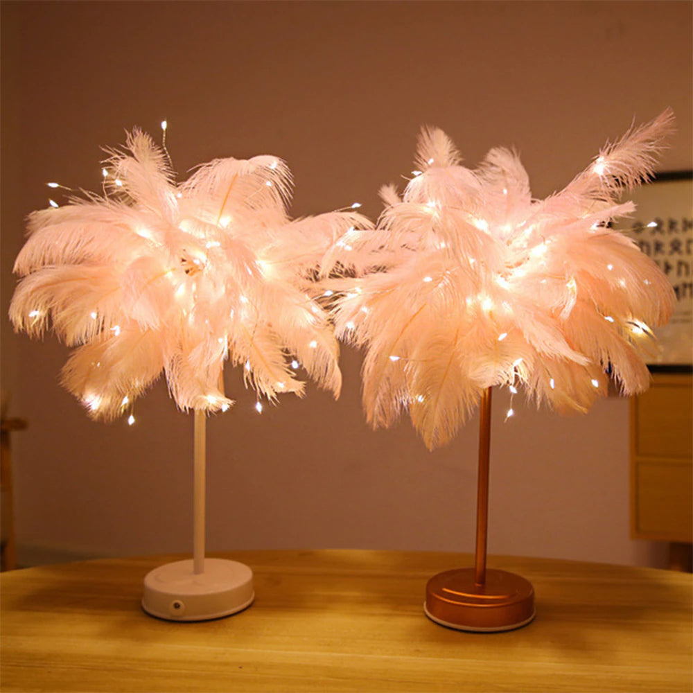 Kreative Baum feder tischlampe