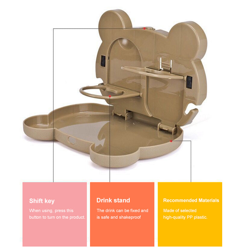 Frendorf | Auto Rücksitz Klappbarer Tablettständer für Lebensmittel