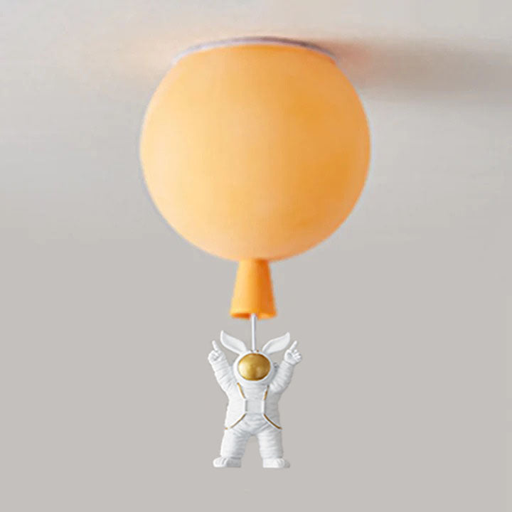 Frendorf | DreamScape | Moderne Mond/Astronauten LED Deckenlampe Acryl Grau/Weiß/Rosa/Rot/Grün/Gelb/Blau/Orange