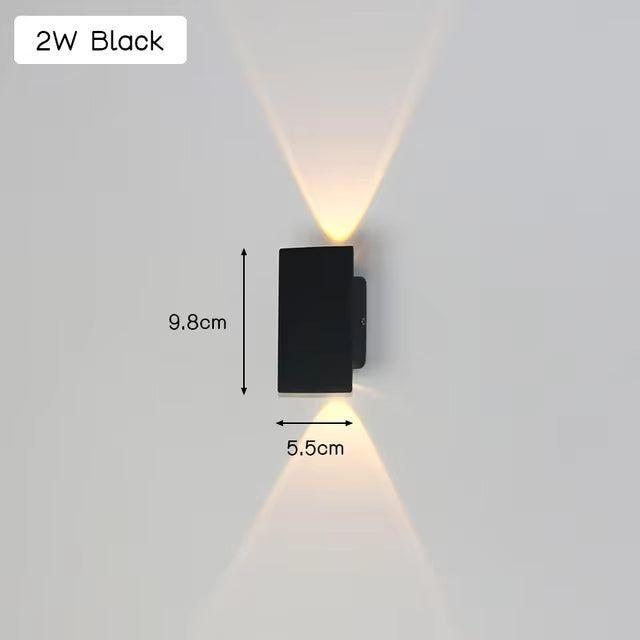 Licht - Moderne wetterfeste LED-Wandleuchte aus Aluminium für den Außenbereich